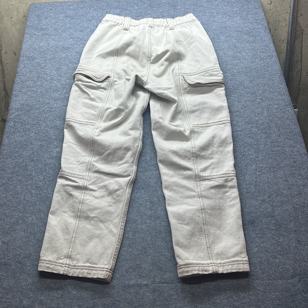 Pacsun Bone Cream Utility Cargo Pants Trousers Straight Leg Pull On - Picture 7 of 8